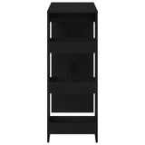 Bar Table with Racks Black Oak 90x40x103.5 cm Engineered Wood 868076