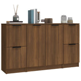 Sideboards 3 pcs Brown Oak Engineered Wood 3115851