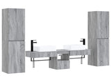 Bathroom Furniture Set 5 pcs Grey Sonoma 33 x 34.5 x 160 cm 3406019