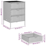 Garden Storage Cabinet Beige 55x59x80 cm Poly Rattan 365554