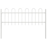 Garden Fence BOXTEL 5 pcs 8.5 x 0.6 m Powder-coated Steel White 3334103