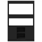 Highboard Black 92x33x140 cm Engineered Wood 3309610