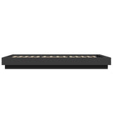 Bed Frame with LED Lights without Mattress Black 100x200cm 3281113