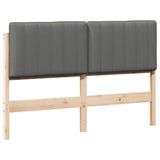 Upholstered Headboard Brown and Light Grey 140 cm 880178