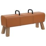 Bench Brown 110 x 30 x 45 cm Real Leather 42042118