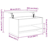 Coffee Table Smoked Oak 80x50x40 cm Engineered Wood 819296