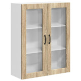 Wall Glass Cabinet LUCCA Sonoma Oak 80 x 31 x 100 cm 885157