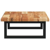 Basin Shelf Wall Mounted Steel and Solid Wood Acacia 3302717
