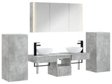 Bathroom Furniture Set 6 pcs Concrete Grey 100 x 15.5 x 70 cm 3407122