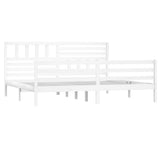 Bed Frame without Mattress White 180x200 cm Super King Solid Wood 3101104