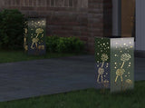 Solar LED Pathway Light 2 pcs Silver Stainless Steel 879769