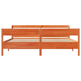 Bed Frame without Mattress Wax Brown 200x200 cm Solid Wood Pine 3306917