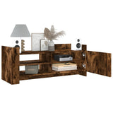 TV Cabinet Smoked Oak 100x35x40 cm Engineered Wood 848378