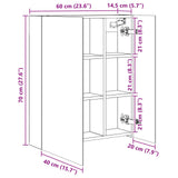 Bathroom Mirror Cabinet Old Wood 60 x 14.5 x 70 cm 889061