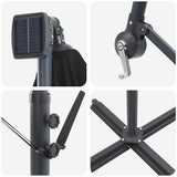 Umbrella Black 249 x 249 x 250 cm Polyester and Aluminium 42003403