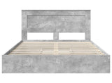 Storage Bed Concrete Grey 135 x 190 cm Engineered Wood 3410251