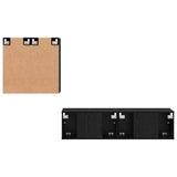 TV Cabinet Set Wall-mounted Black Oak Engineered Wood 3393373