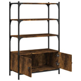 Bookcase 3-Tier Smoked Oak 70x30x109.5 cm Engineered Wood 838995