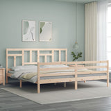 Bed Frame without Mattress 200x200 cm Solid Wood 3194981