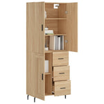 Highboard Sonoma Oak 69.5x34x180 cm Engineered Wood 3196030
