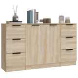 Sideboards 3 pcs Sonoma Oak Engineered Wood 3115838