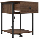 Bedside Cabinet Brown Oak 42 x 41 x 56 cm Engineered Wood 859428