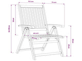 Folding Chairs 3 pcs Solid Acacia Wood 310293