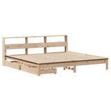 Bookcase Bed without Mattress 200x200 cm Solid Wood Pine 3309797