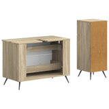 2 Piece Bathroom Cabinet Set BREDA Sonoma Oak Engineered Wood 3417722