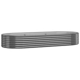 Garden Raised Bed Galvanised Steel 249x100x36 cm Anthracite 318996