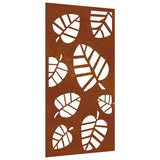 Garden Wall Decoration 105x55 cm Corten Steel Leaf Design 824488