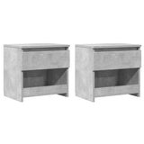 803452 Bedside Cabinets 2 pcs Concrete Grey 40x30x39 cm Engineered Wood