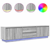TV Cabinet with LED Lights Grey Sonoma 193,5x41x50 cm 3328440