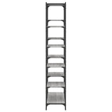 Bookshelf Grey Sonoma 100x32x170 cm Engineered Wood and Iron 832791
