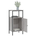 ZNTS Bedside Cabinets 2 pcs Grey Sonoma 41x31x80 cm Engineered Wood 825930