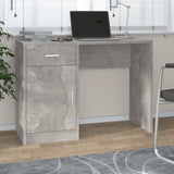 Desk with Drawer&Cabinet Concrete Grey 100x40x73 cm Engineered Wood 342654