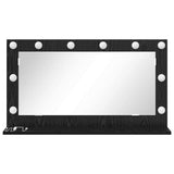 Vanity Mirror Rectangular with Mirror Black Oak 80 x 45 x 18 cm 868318
