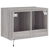 TV Wall Cabinet with LED Lights Grey Sonoma 60x35x41 cm 837312
