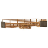 Outdoor Sofa Set 7 pcs Natural 79 x 79 x 37 cm 3383457
