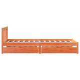 Bed Frame without Mattress Wax Brown 90x200 cm Solid Wood Pine 3301490