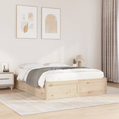 Bed Frame without Mattress 140x200 cm Solid Wood Pine 3282375