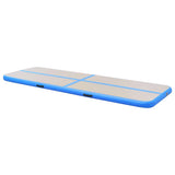 Inflatable Gymnastics Mat with Pump 300x100x10 cm PVC Blue 91913