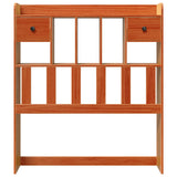 Headboard with Storage Wax Brown 75 cm Solid Wood Pine 855528