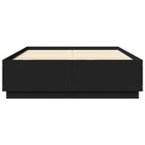 Bed Frame with LED without Mattress Black 150x200 cm King Size 3209605