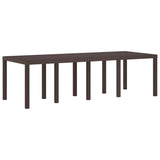 Garden Dining Set 9 pcs Brown Polypropylene 3378739