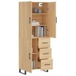 Highboard Sonoma Oak 69.5x34x180 cm Engineered Wood 3195926