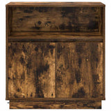 LED Sideboard Smoked Oak 71 x 34.5 x 75 cm Engineered Wood 869654