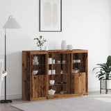LED Sideboard Old Wood 142.5 x 37 x 100 cm Engineered Wood 3333120