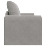 Folding Sofa Bed Light Grey 148 x 71 x 83 cm Velvet 42030509