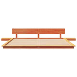 Bed Frame Brown 200 x 200 cm Wood 872388